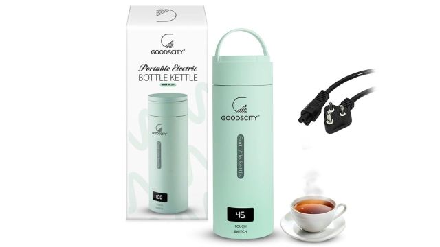 Goodscity Portable Electric Kettle Travel Water Bottle