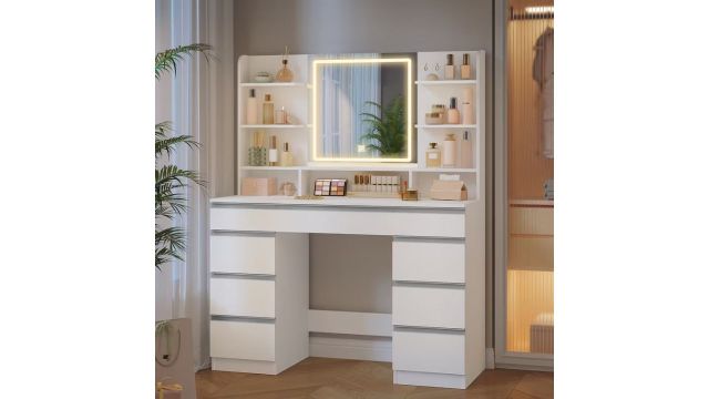 HZUANERI Dressing Table with LED Light
