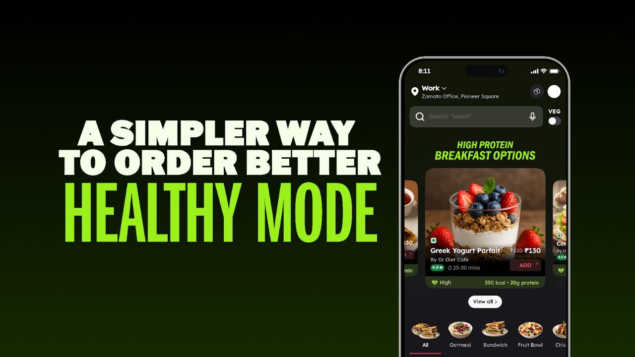 Zomato healthy mode