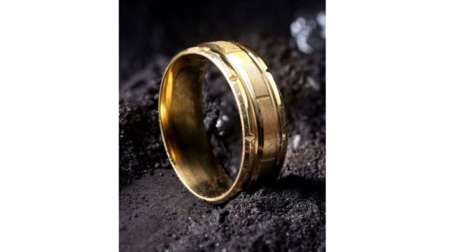 Jewelor Tungsten Patterned Adjustable Finger Ring