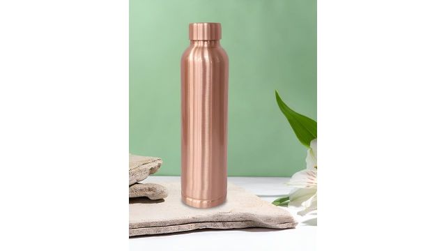Kuber Industries Black Solid Copper BPA Free 6 Piece Flask - 950ml