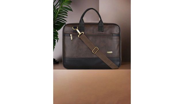 LOREM Unisex Textured Laptop Bag