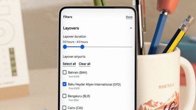 Layovers filter in Skyscanner