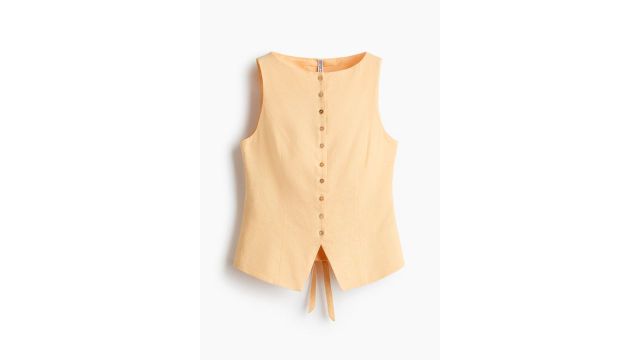 Linen-Blend Waistcoat