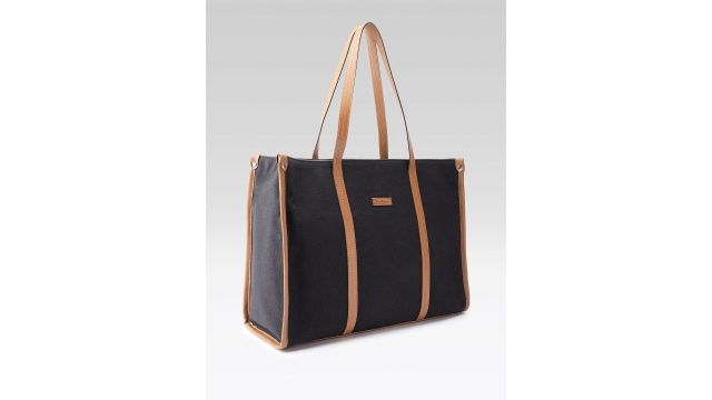 Mast & Harbour Women Striped Shopper Office Tote Bag