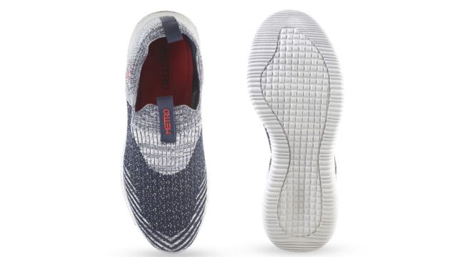 Metro Men Textured Comfort Insole Contrast Sole Sneakers