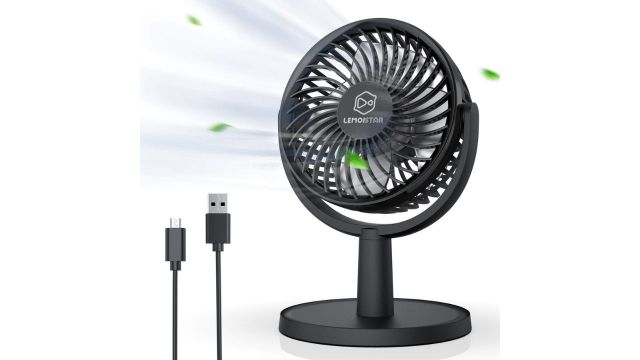 Mini Desk Fan With 4 Speeds
