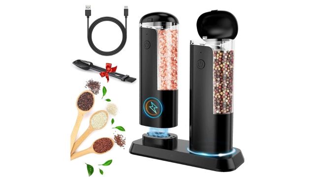 Premium Electric Salt and Pepper Grinder Set