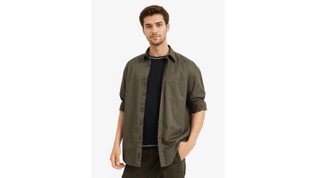 RARE RABBIT Men Comfort Boxy Opaque Casual Shirt