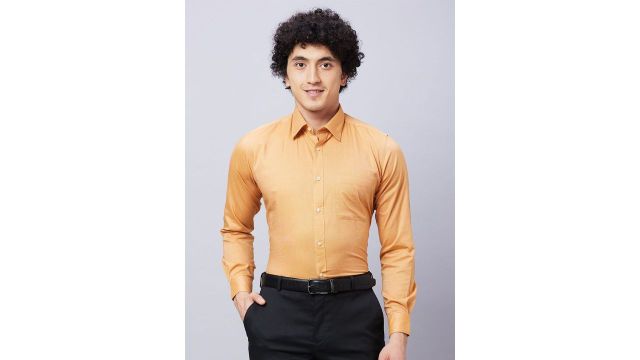 Raymond Solid Slim-Fit Cotton Formal Shirts