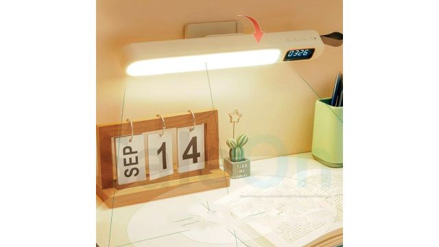 SaleOn LED Rechargeable Desk Lamp with Clock