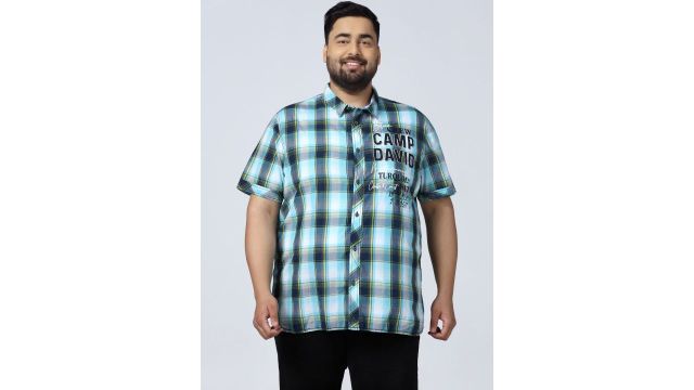 Santonio Checked Plus Size Cotton Shirts