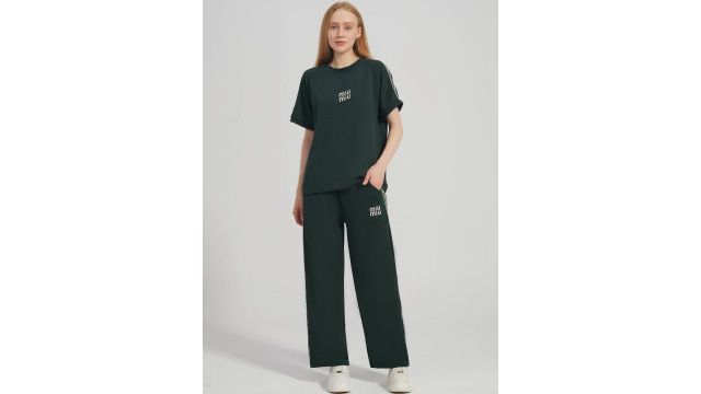 Stem Rope Printed T-shirt with Trousers