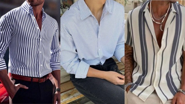 Striped shirts for men on SHEIN