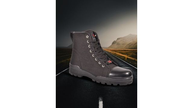 TSF Men Black Leather Lace-Up Boots