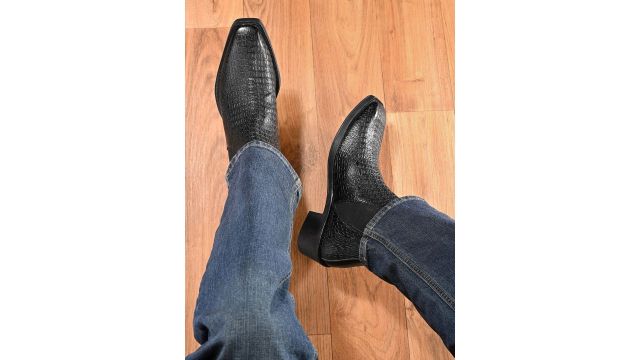 AfroJack Men Textured Block-Heeled Chelsea Boots