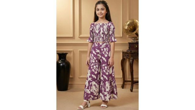 BAESD Girls Printed Top with Palazzos