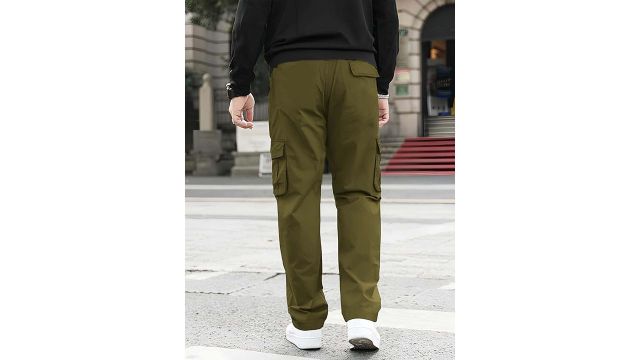 BAESD Men Relaxed High-Rise Cargos Trousers