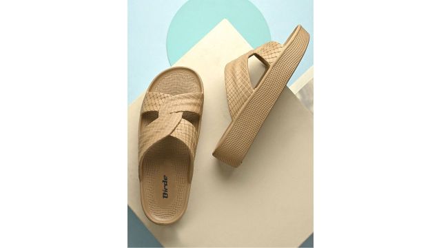 BIRDE Women Self Design EVA Casual Slip-On Flip Flop