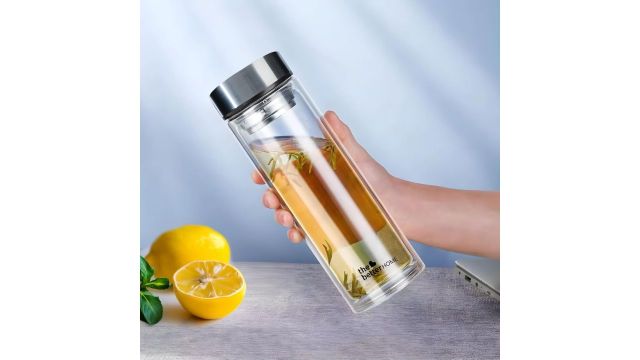 The Better Home Water Double Walled Insulated Glass Bottle