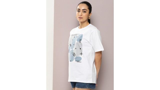 DILLINGER Graphic Printed Oversized Pure Cotton T-Shirt