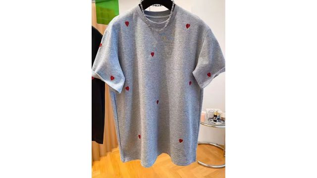 Heart Embroidery T-Shirt for Women