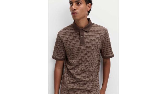Marks & Spencer Pure Cotton Geometric Print Polo