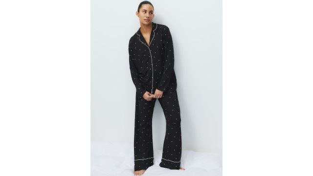 Marks & Spencer Soft Touch Printed Revere Pyjama Set