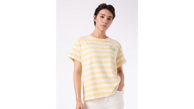 Pepe Jeans Striped Extended Sleeves Pure Cotton Relaxed Fit T-shirt
