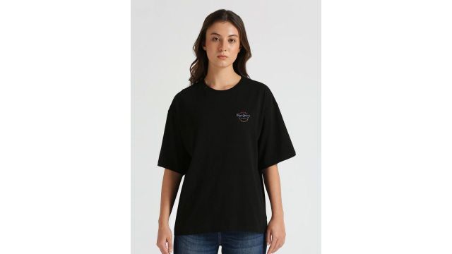 Pepe Jeans Women Floral Printed Pure Cotton Oversized T-shirt