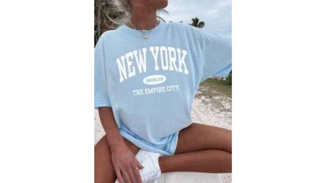 Women's Summer Letter Print Loose Casual T-Shirt