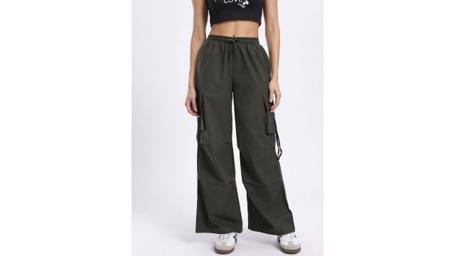 glitchez Women Off-Duty Chic Loose Fit Cargos