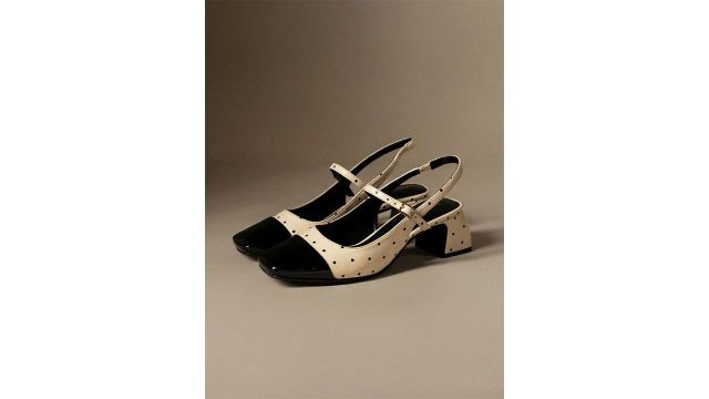 Theater Women Twiggy Champlins Polka Dot Mary Jane Block Heels