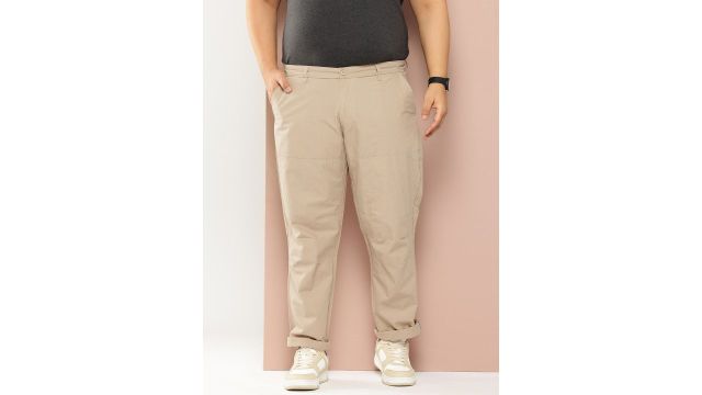Thomas Scott Men Plus Size Solid Trousers