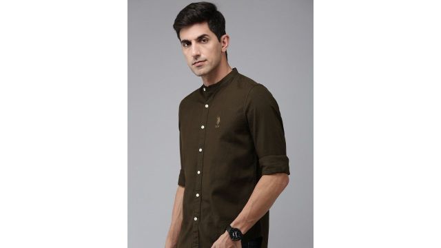 U.S. Polo Assn. Denim Co. Pure Cotton Slim Fit Casual Shirt