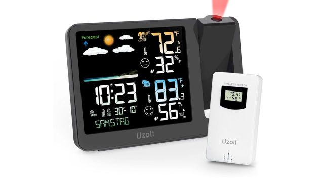 Uzoli EM3539A Projection Alarm Clock Wireless Weather Station