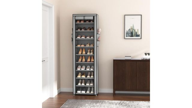Vertical Narrow Shoe Rack Organizer