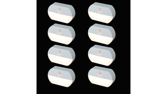 Wotermly Eight Pack Motion Sensor Light For Indoors