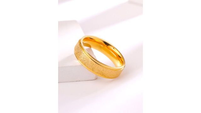 Yellow Chimes Men Gold-Toned Gold Plated Stainless Steel Ring