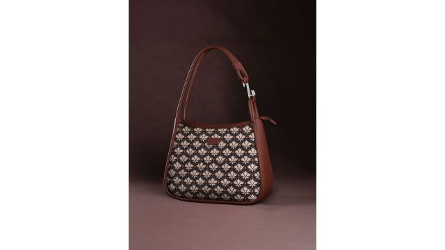 ZOUK Bidri Kaiser Sleek Printed Vegan Leather Shoulder Bag