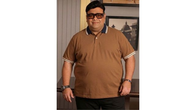 bigbanana Men Plus Size Brown Solid Half Sleeve Polo Tshirts