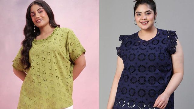 Best plus size Schiffli tops for women to check out