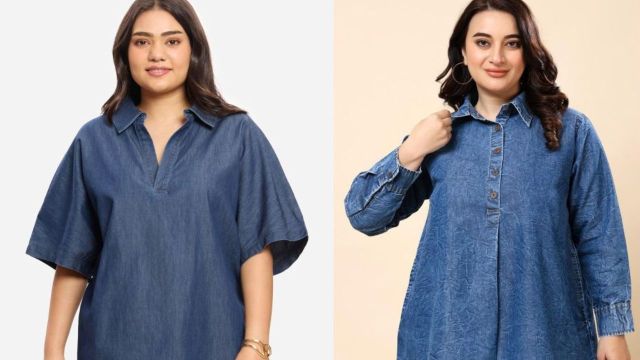 Best plus size denim tops for women to check out