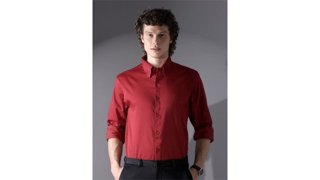 Beyoung Solid Spread Collar Long Sleeves Formal Shirt