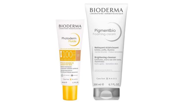 Bioderma SPF 100+ Sunscreen and Pigmentbio Foaming Cream Combo