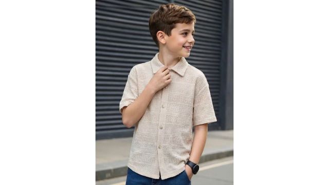 Boys' European and American Style Short-Sleeve Shirt