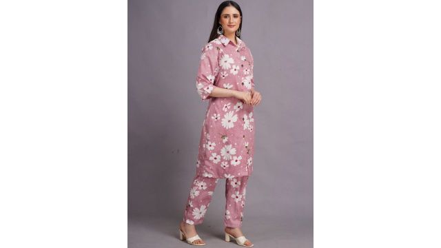 CENSAL Floral Printed Shirt with Trousers