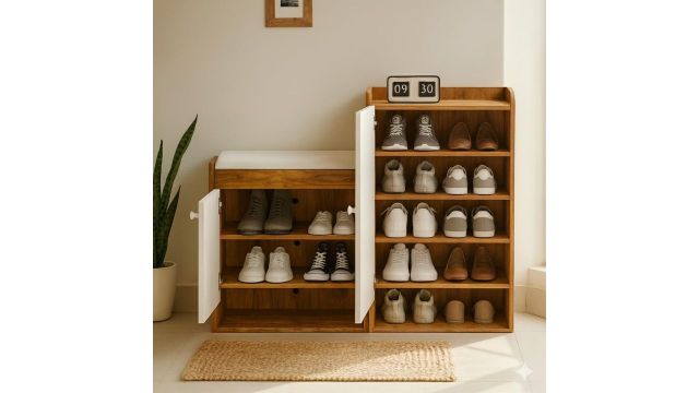 Callas 8-Tier Shoe Rack Storage Bench