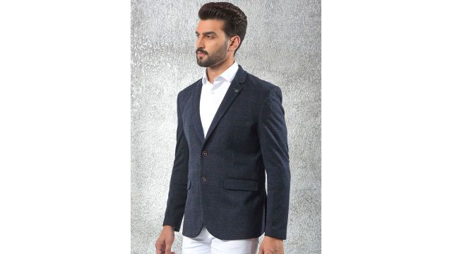 Crimsoune Club Plus Size Checked Notched Lapel Single Breasted Blazer