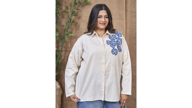 Curvy Lane Women Plus Size Cotton Shirt